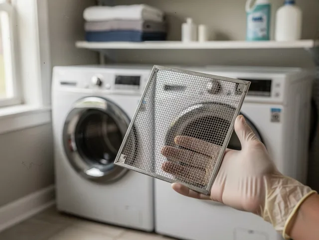North Miami Dryer Vent Cleaning specialist performing detailed lint trap cleaning service in North Miami
