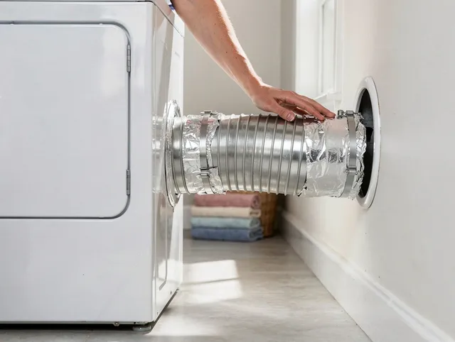 Professional dryer vent hose installation by North Miami Dryer Vent Cleaning in North Miami